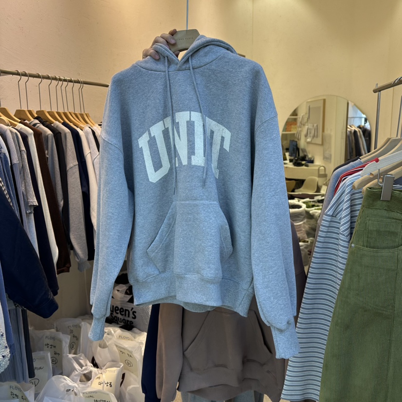 AND FLOYD東大門㊣實拍女士新品時尚推薦25秋冬熱賣衛衣加絨stunning and Floyd衛衣圖色2灰色