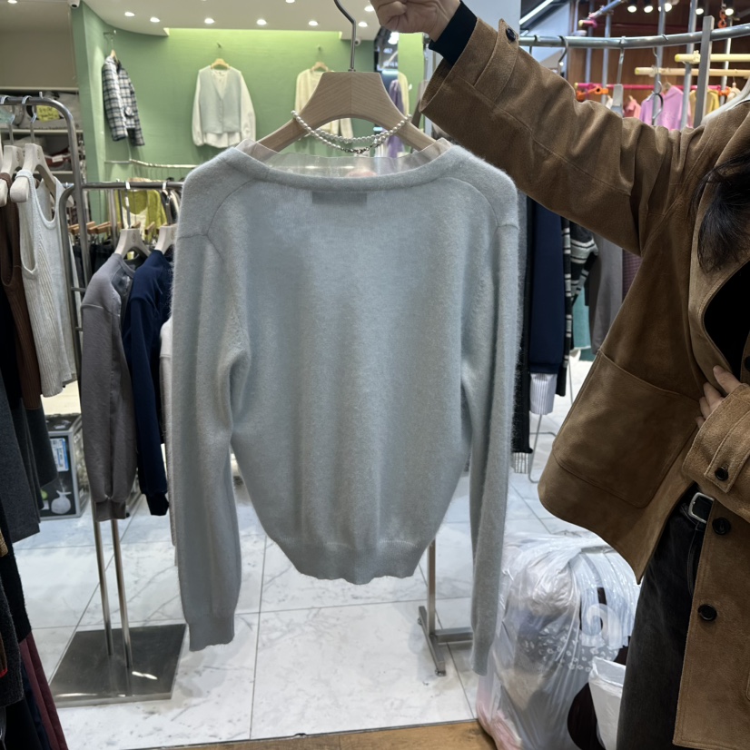 THE MOST-Q韓國代購㊣女裝新款推薦職業25秋冬針織衫安哥拉THE MOST針織衫