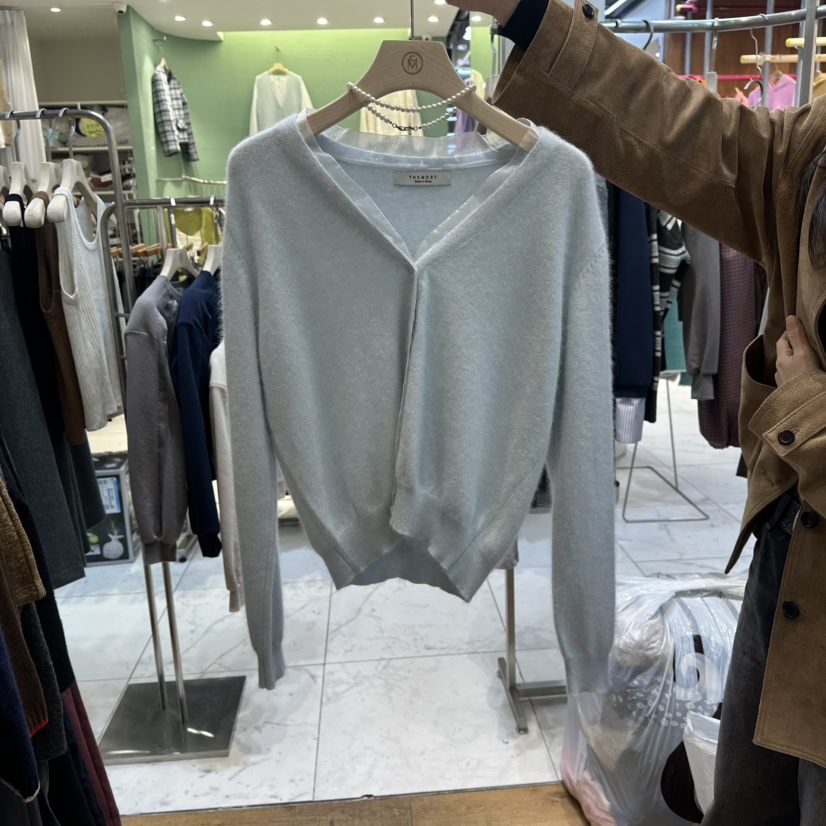 THE MOST-Q韓國代購㊣女裝新款推薦職業25秋冬針織衫安哥拉THE MOST針織衫圖色5