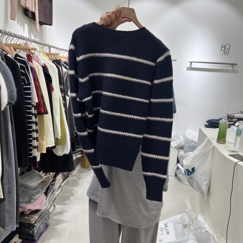 BY BOMI韓國直郵㊣女裝新品休閑25秋冬時尚熱賣針織衫開衫BY BOMI針織衫