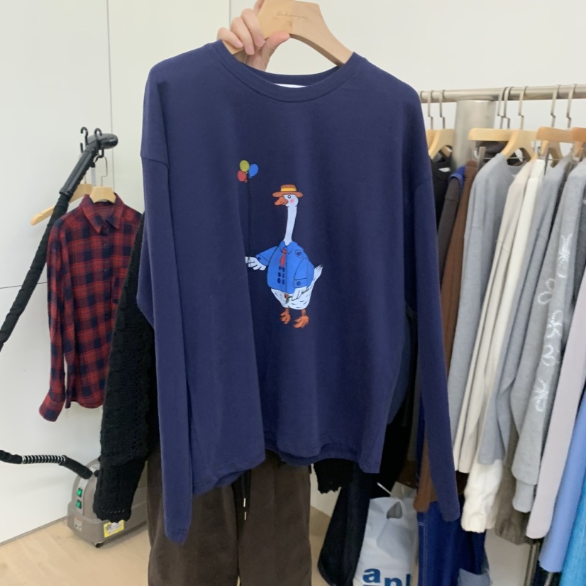 DOHWAJI韓國直郵㊣女士新品時尚職業熱賣休閑25秋冬長袖T恤DOHWAJI長袖T恤圖色1