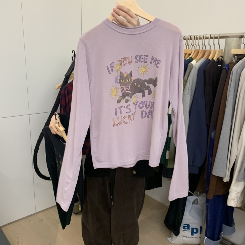 DOHWAJI韓國代購㊣女士新品時尚職業人氣25秋冬推薦長袖T恤DOHWAJI長袖T恤圖色2