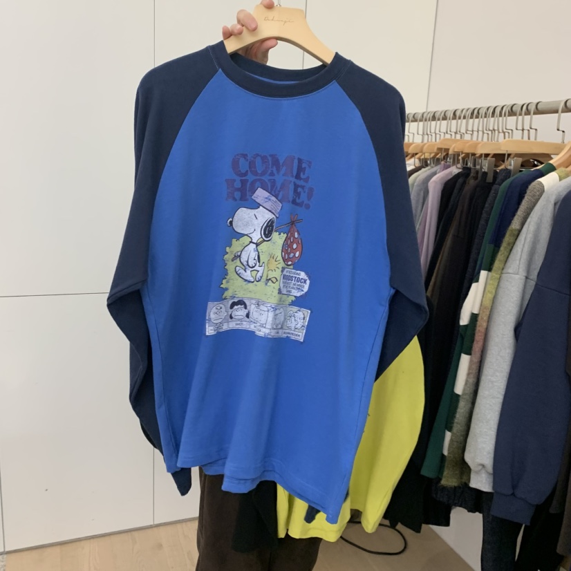 DOHWAJI東大門㊣代購女士新品人氣熱賣推薦時尚長袖T恤史努比DOHWAJI長袖T恤圖色1