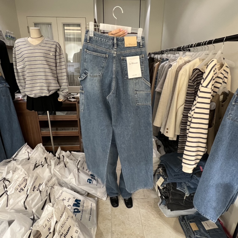 LE AHICON東大門㊣實拍女裝新品時尚人氣熱賣推薦25秋冬牛仔褲Le Ahicon牛仔褲