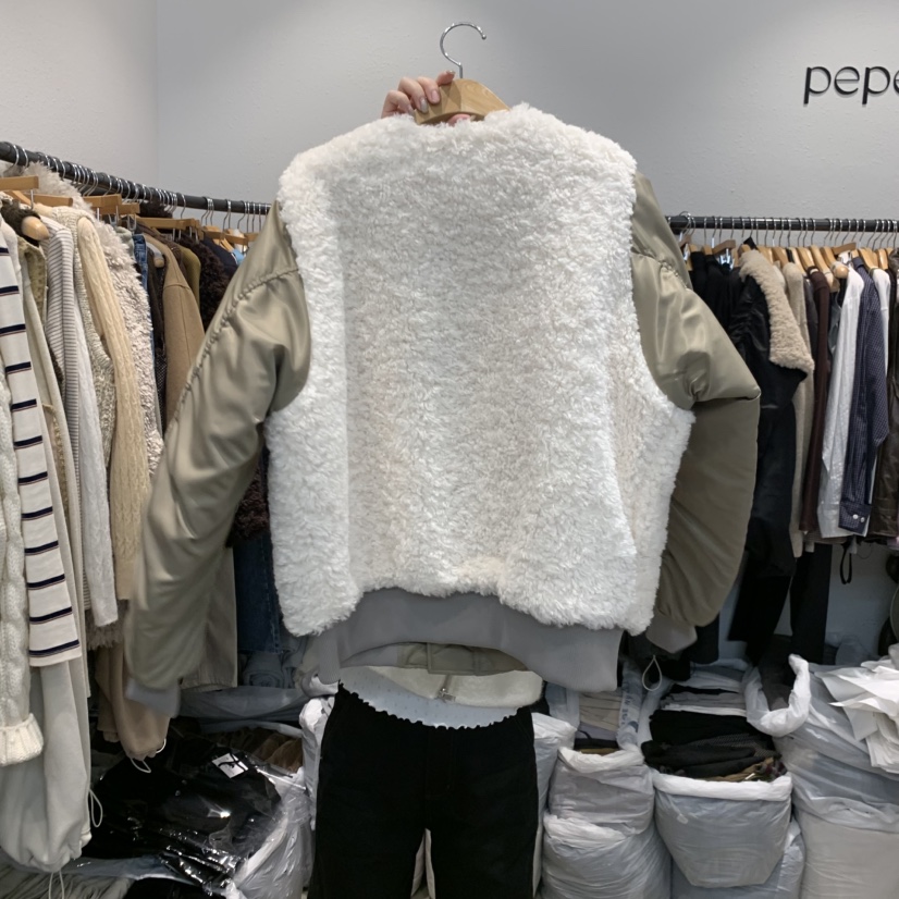 ALMOND PEPE韓國代購㊣女士新款時尚休閑人氣25秋冬夾克棉ALMOND PEPE夾克