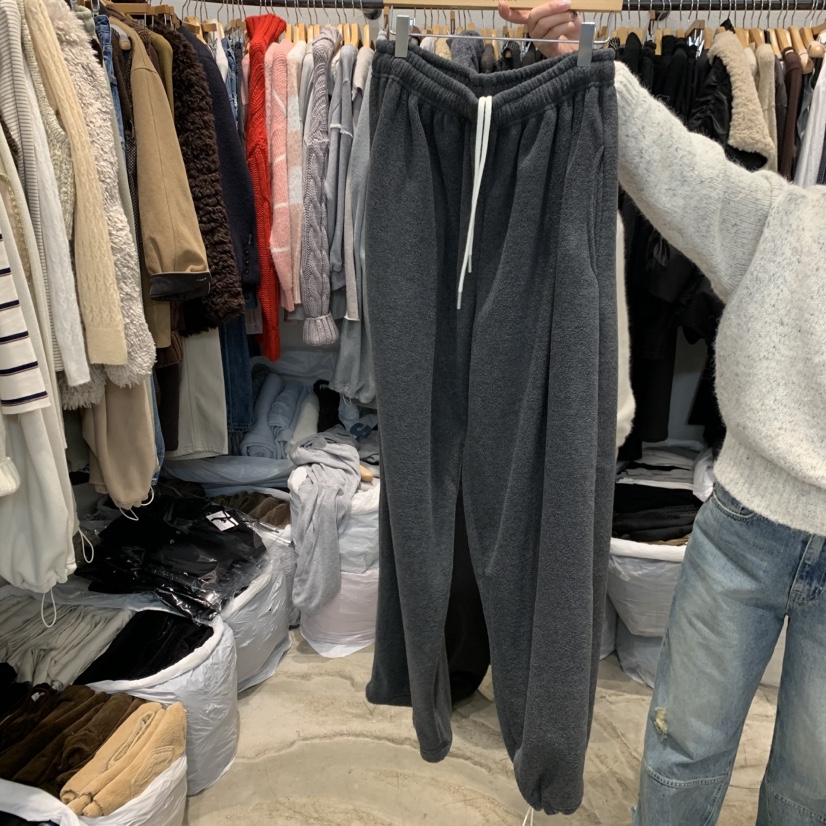 ALMOND PEPE東大門㊣代購女士新品休閑人氣職業休閑褲抓絨ALMOND PEPE休閑褲圖色6