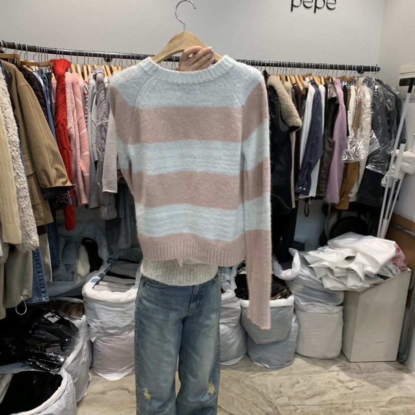 ALMOND PEPE韓國直郵㊣女士新款休閑25秋冬時尚推薦針織衫ALMOND PEPE針織衫