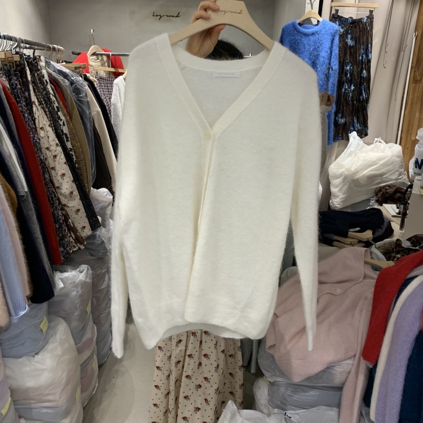 LOGROAD東大門㊣實拍女裝新品休閑25秋冬人氣時尚針織衫浣熊LOG ROAD針織衫圖色2