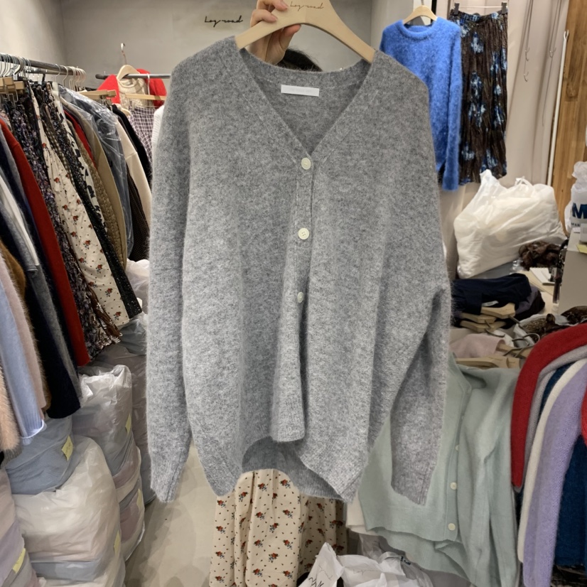 LOGROAD東大門㊣實拍女裝新品休閑25秋冬人氣時尚針織衫浣熊LOG ROAD針織衫圖色4