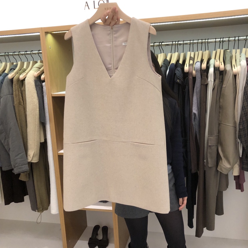 ALOT東大門㊣代購女士新款熱賣職業時尚25秋冬推薦連衣裙羊毛A LOT連衣裙圖色2