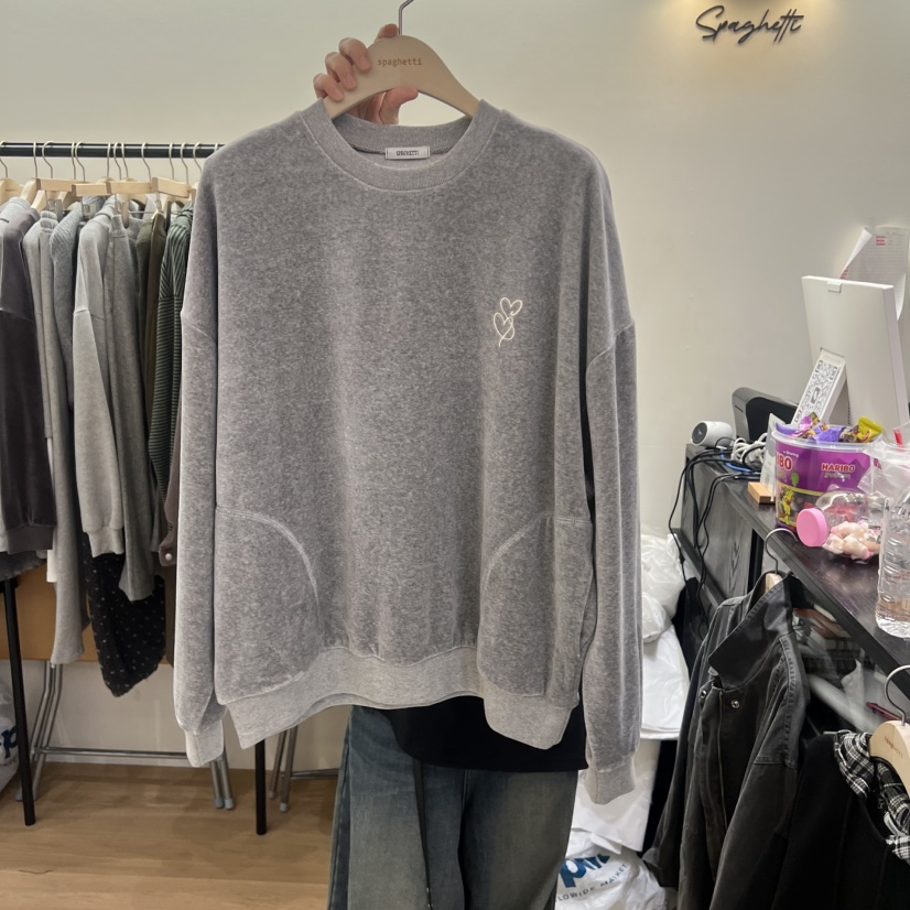 SPAGHETTI韓國直郵㊣女裝新品職業人氣熱賣休閑時尚25秋冬衛衣spaghetti衛衣圖色1