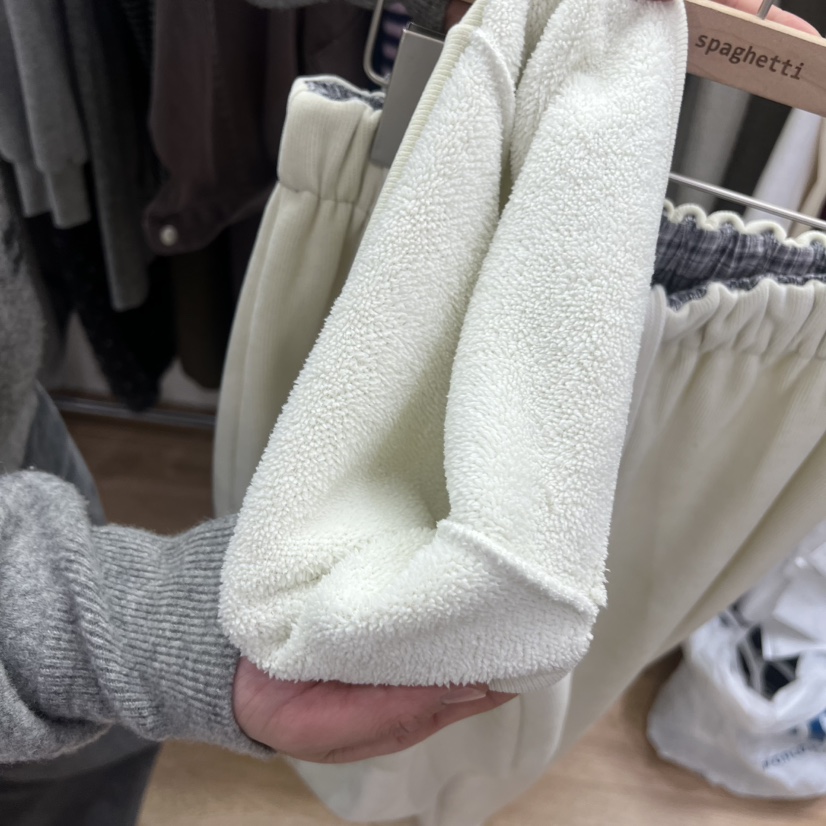 SPAGHETTI東大門㊣實拍女裝新品時尚熱賣休閑褲加絨羊毛格子spaghetti休閑褲