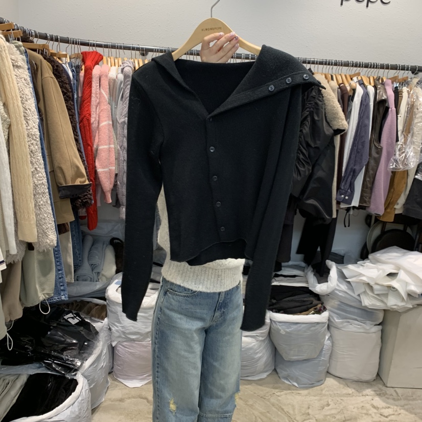 ALMOND PEPE韓國代購㊣女裝新款推薦休閑時尚熱賣針織衫開衫ALMOND PEPE針織衫圖色3