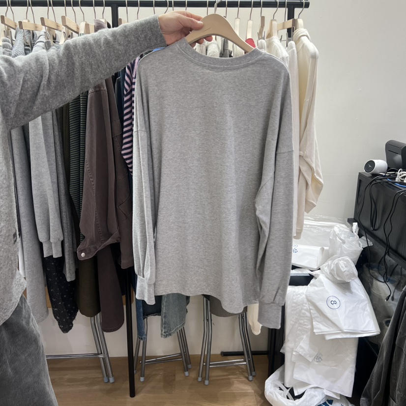 SPAGHETTI韓國代購㊣女士新品人氣25秋冬職業休閑熱賣長袖T恤spaghetti長袖T恤