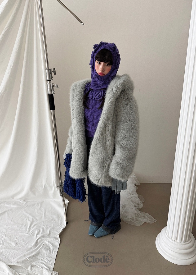 CLODE韓國直郵㊣女裝新品職業時尚人氣熱賣推薦25秋冬短款大衣CLODE短款大衣圖色2