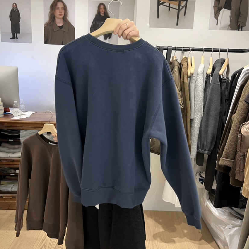 OURIN韓國代購㊣女士新品人氣25秋冬熱賣時尚職業休閑衛衣加絨OURIN衛衣