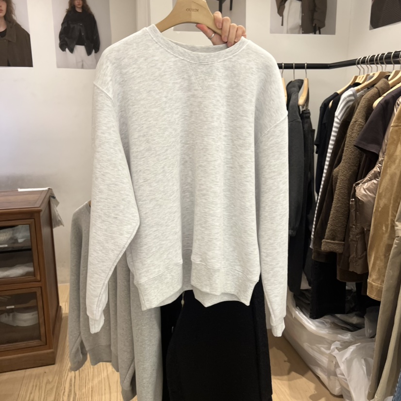 OURIN韓國代購㊣女士新品人氣25秋冬熱賣時尚職業休閑衛衣加絨OURIN衛衣圖色3