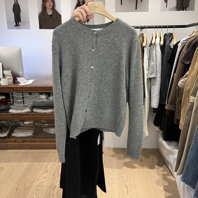 OURIN韓國代購㊣女裝新款人氣職業熱賣25秋冬休閑推薦針織衫OURIN針織衫圖色2