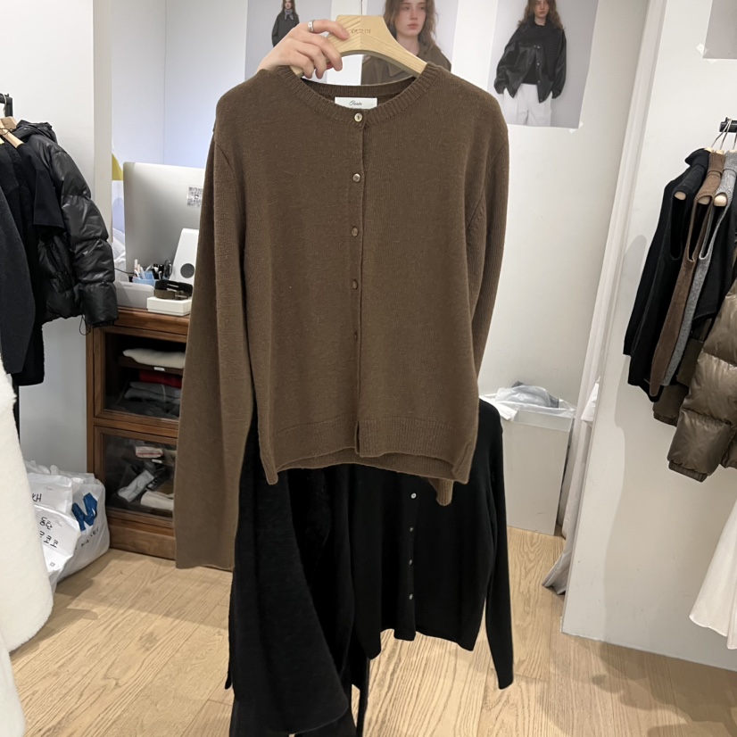 OURIN韓國代購㊣女裝新款人氣職業熱賣25秋冬休閑推薦針織衫OURIN針織衫圖色3