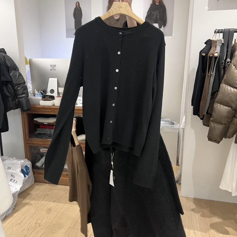 OURIN韓國代購㊣女裝新款人氣職業熱賣25秋冬休閑推薦針織衫OURIN針織衫圖色4