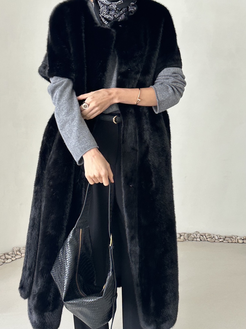 DEMAR東大門㊣直郵女裝新款時尚職業中長款大衣不含內搭貂絨DEMAR中長款大衣