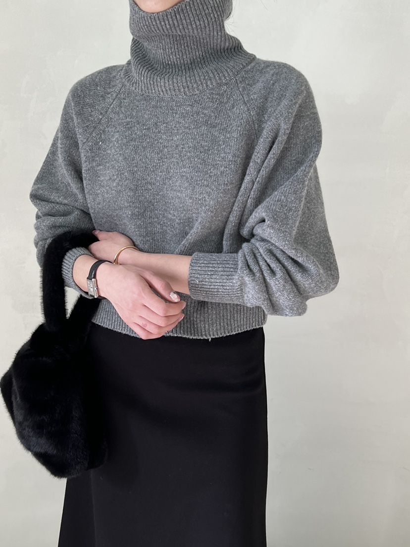 DEMAR東大門㊣實拍女裝新品推薦時尚休閑25秋冬職業針織衫短款DEMAR針織衫