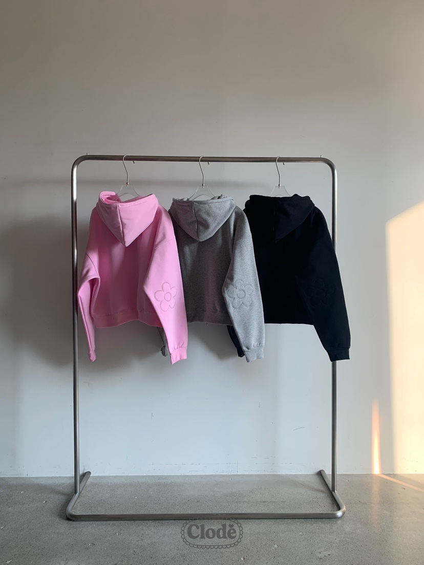 CLODE東大門㊣代購女士新品人氣熱賣25秋冬夾克連帽拉鏈衫花朵CLODE夾克