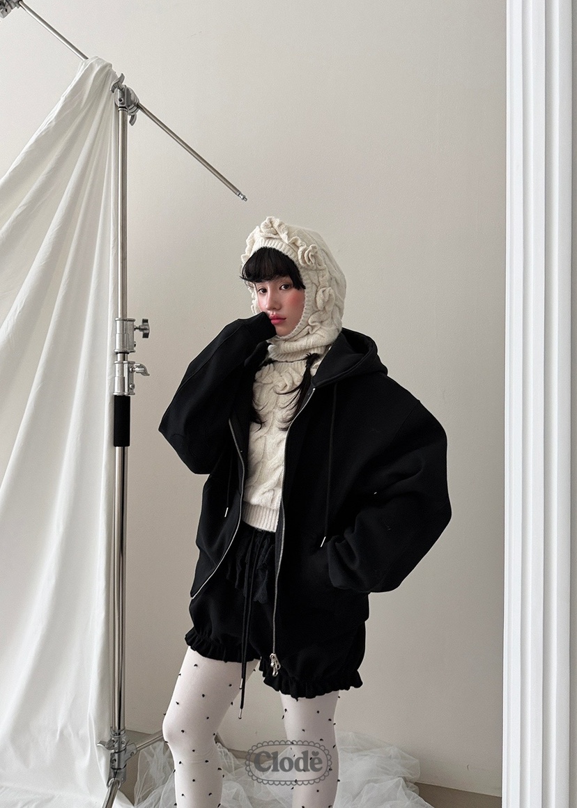 CLODE東大門㊣代購女士新品人氣熱賣25秋冬夾克連帽拉鏈衫花朵CLODE夾克