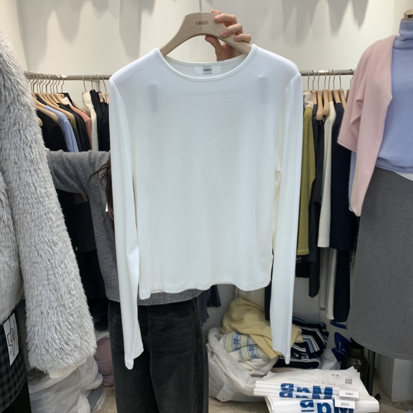 ORRD東大門㊣直郵女裝新款熱賣休閑職業人氣推薦25秋冬長袖T恤ORRD長袖T恤圖色1