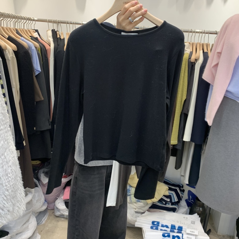 ORRD東大門㊣直郵女裝新款熱賣休閑職業人氣推薦25秋冬長袖T恤ORRD長袖T恤圖色3
