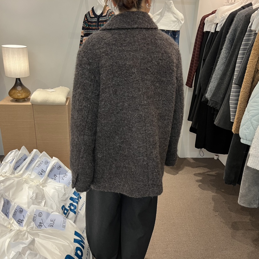 SIHO ARCHIVE東大門㊣代購女裝新品推薦熱賣25秋冬短款大衣手工SIHO ARCHIVE短款大衣