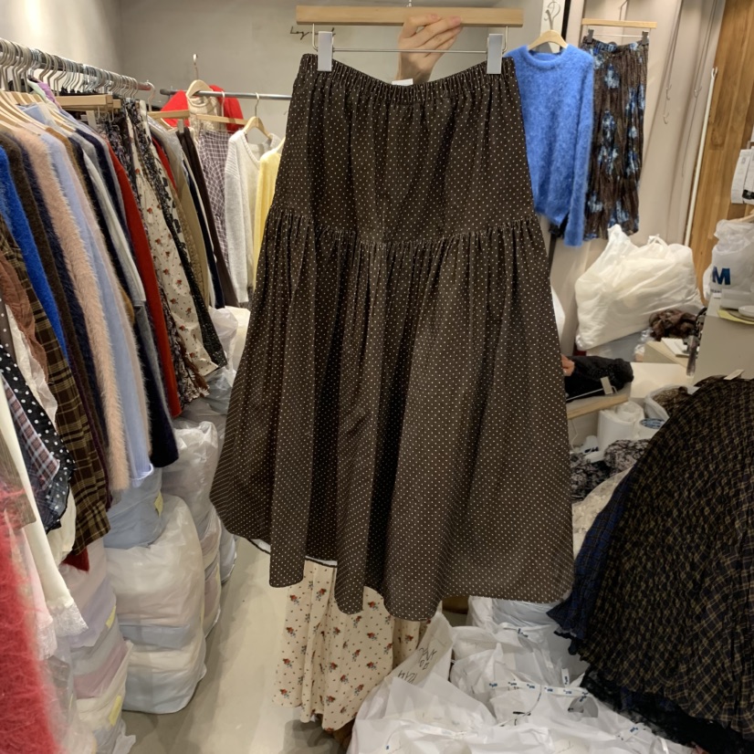 LOGROAD東大門㊣實拍女士新品時尚25秋冬休閑推薦半身裙中短裙LOG ROAD半身裙/中短裙