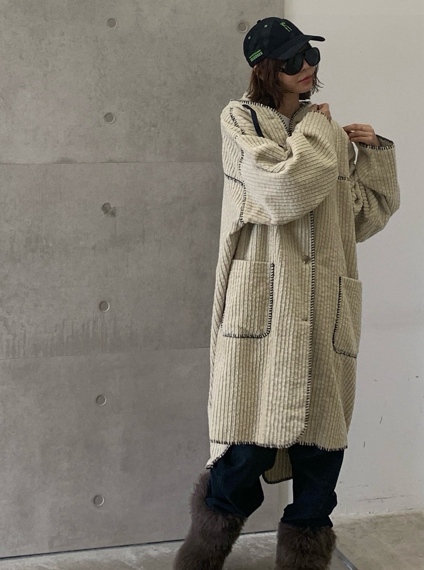 PARIS MATCH韓國代購㊣女裝新款職業時尚休閑25秋冬中長款大衣PARIS MATCH中長款大衣