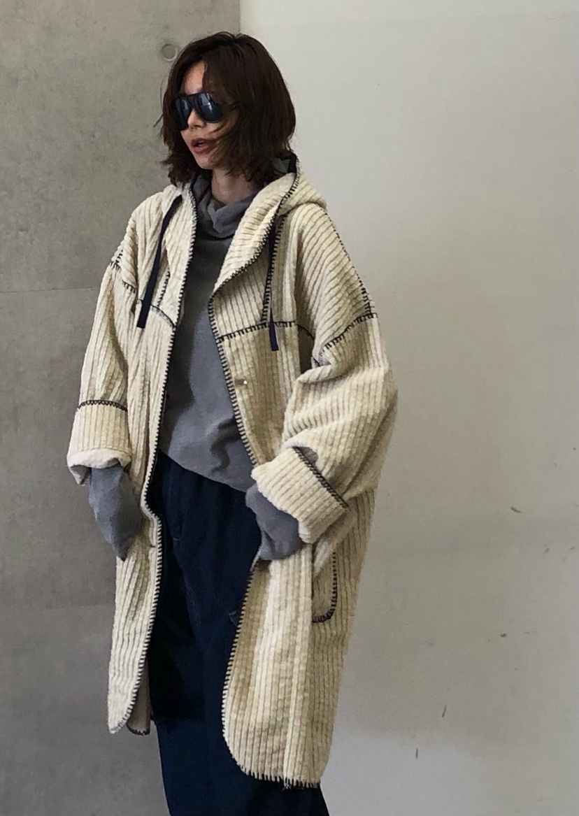 PARIS MATCH韓國代購㊣女裝新款職業時尚休閑25秋冬中長款大衣PARIS MATCH中長款大衣