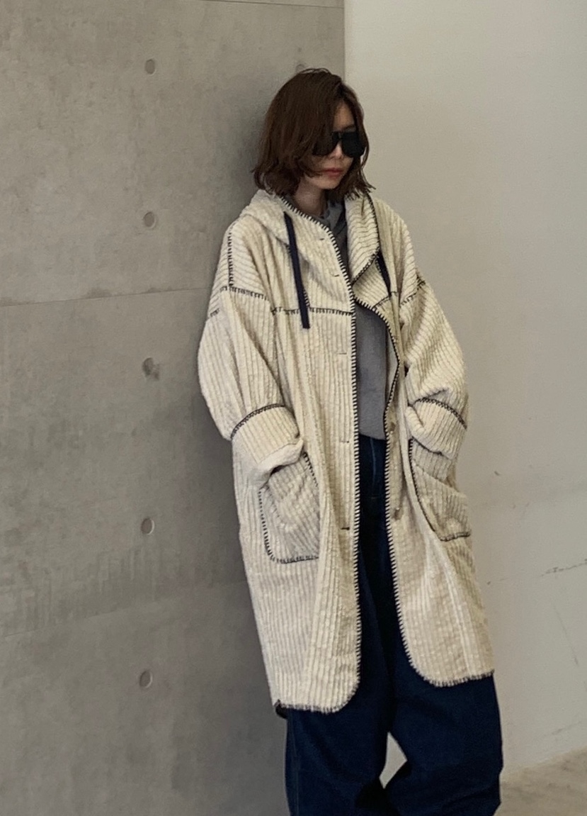 PARIS MATCH韓國代購㊣女裝新款職業時尚休閑25秋冬中長款大衣PARIS MATCH中長款大衣