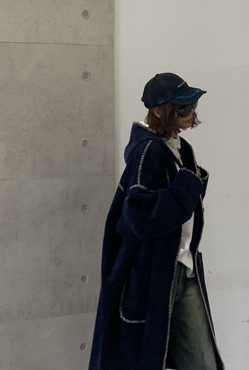 PARIS MATCH韓國代購㊣女裝新款職業時尚休閑25秋冬中長款大衣PARIS MATCH中長款大衣