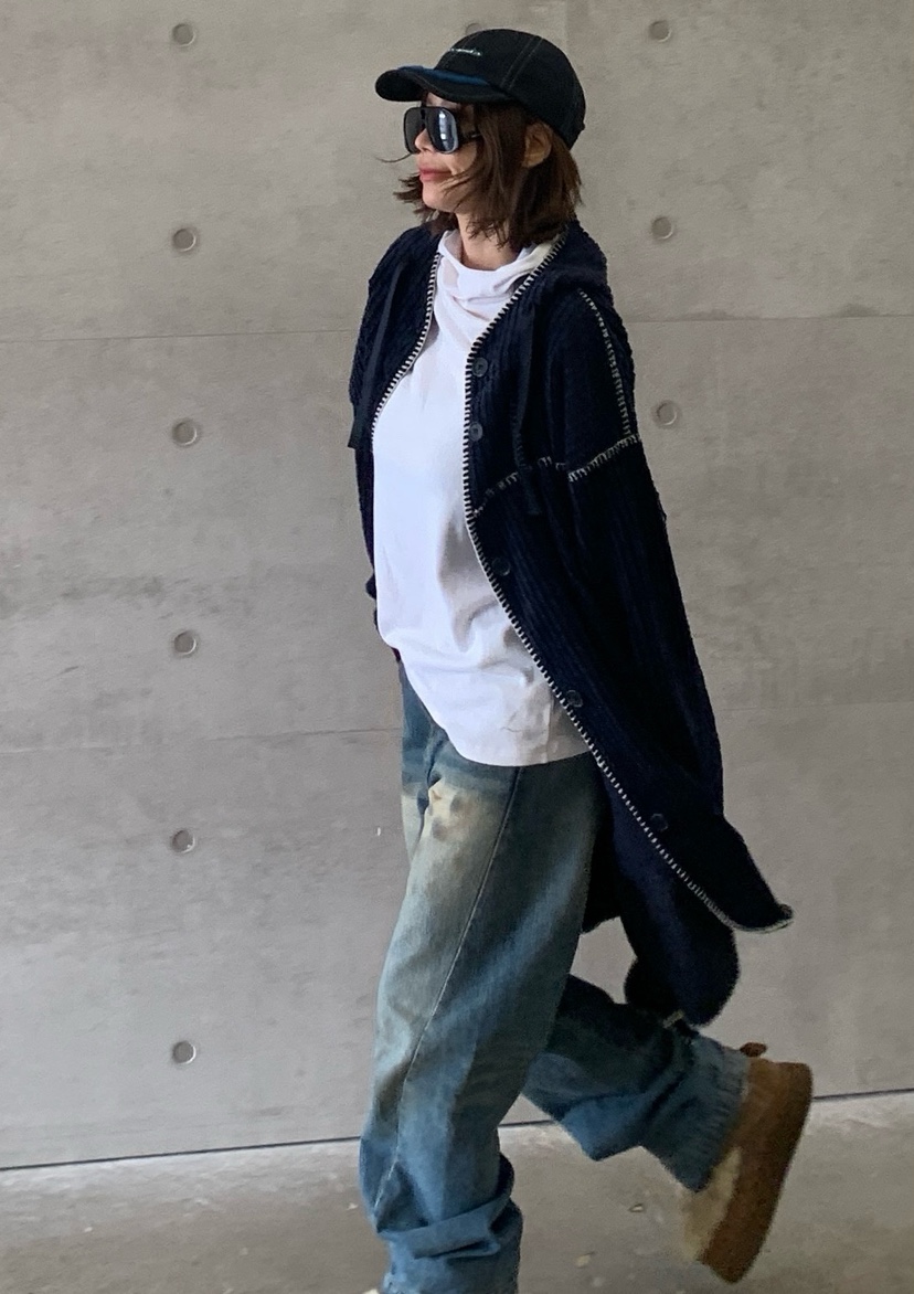 PARIS MATCH韓國代購㊣女裝新款職業時尚休閑25秋冬中長款大衣PARIS MATCH中長款大衣