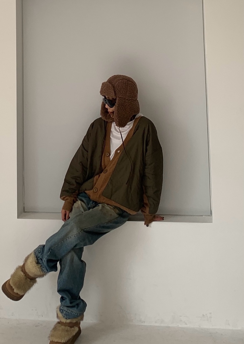 PARIS MATCH韓國代購㊣女裝新款人氣休閑熱賣夾克開衫絎縫PARIS MATCH夾克