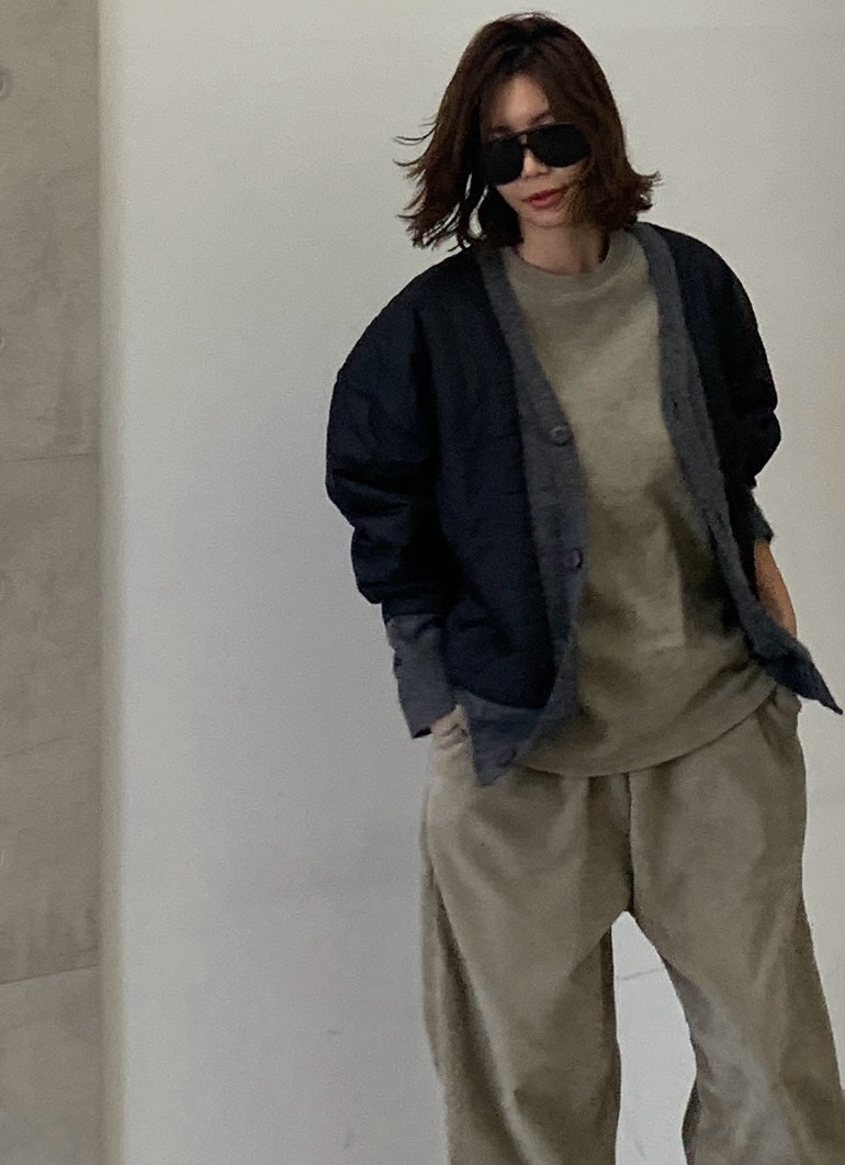 PARIS MATCH韓國代購㊣女裝新款人氣休閑熱賣夾克開衫絎縫PARIS MATCH夾克