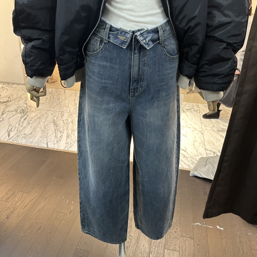 AIME HOPE MAKE東大門㊣直郵女裝新品25秋冬熱賣人氣牛仔褲AIME HOPE MAKE牛仔褲圖色1