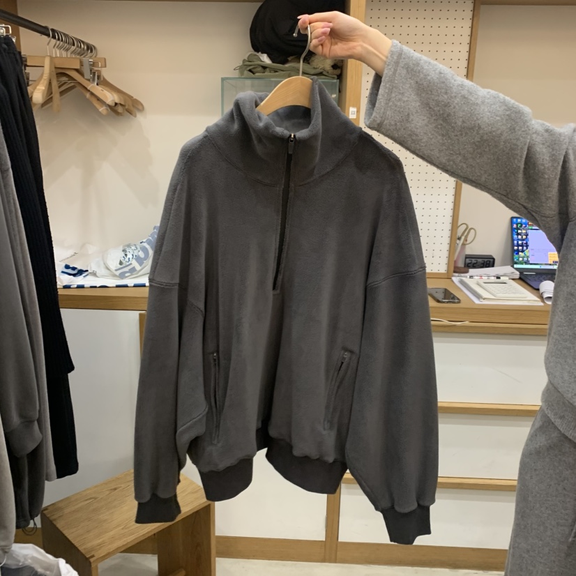 ARCHITEKT東大門㊣代購女裝新品休閑25秋冬時尚人氣衛衣拉鏈ARCHITEKT衛衣圖色2