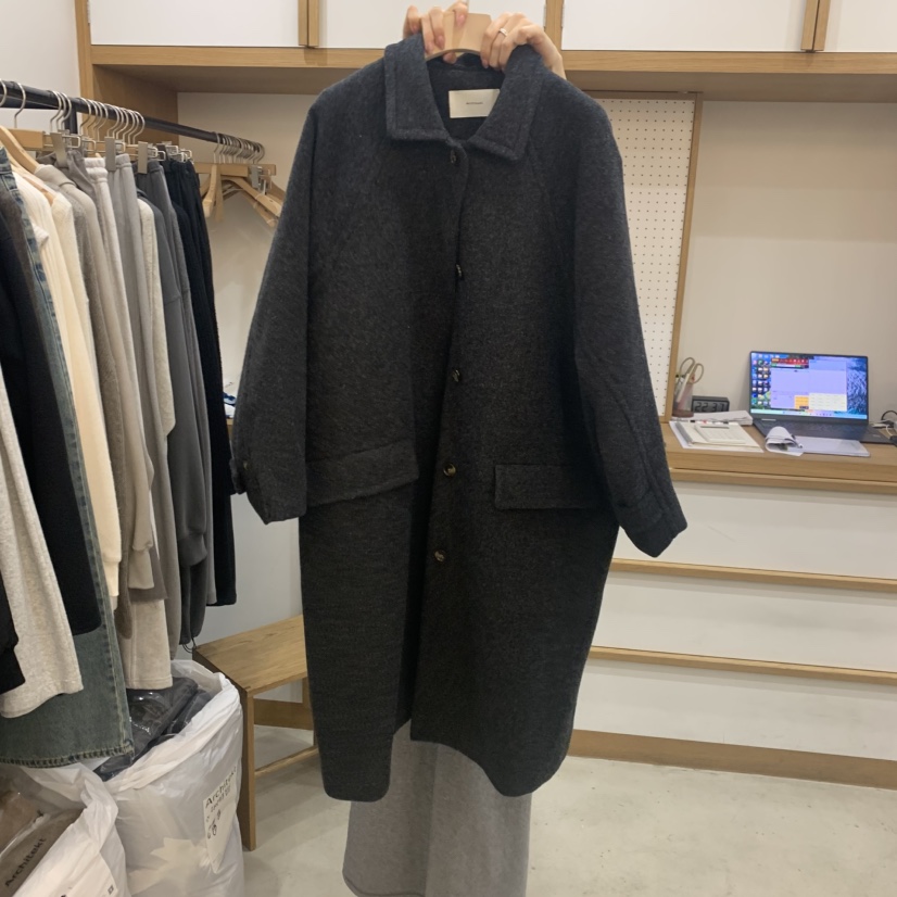 ARCHITEKT韓國代購㊣女裝新品25秋冬推薦中長款大衣不含圍巾ARCHITEKT中長款大衣圖色2