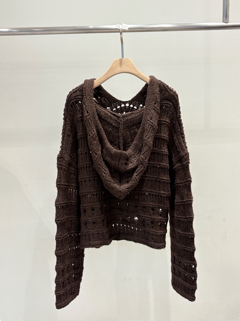 BLUE RIBBON韓國代購㊣女裝新款時尚休閑針織衫連帽針織衫BLUE RIBBON針織衫