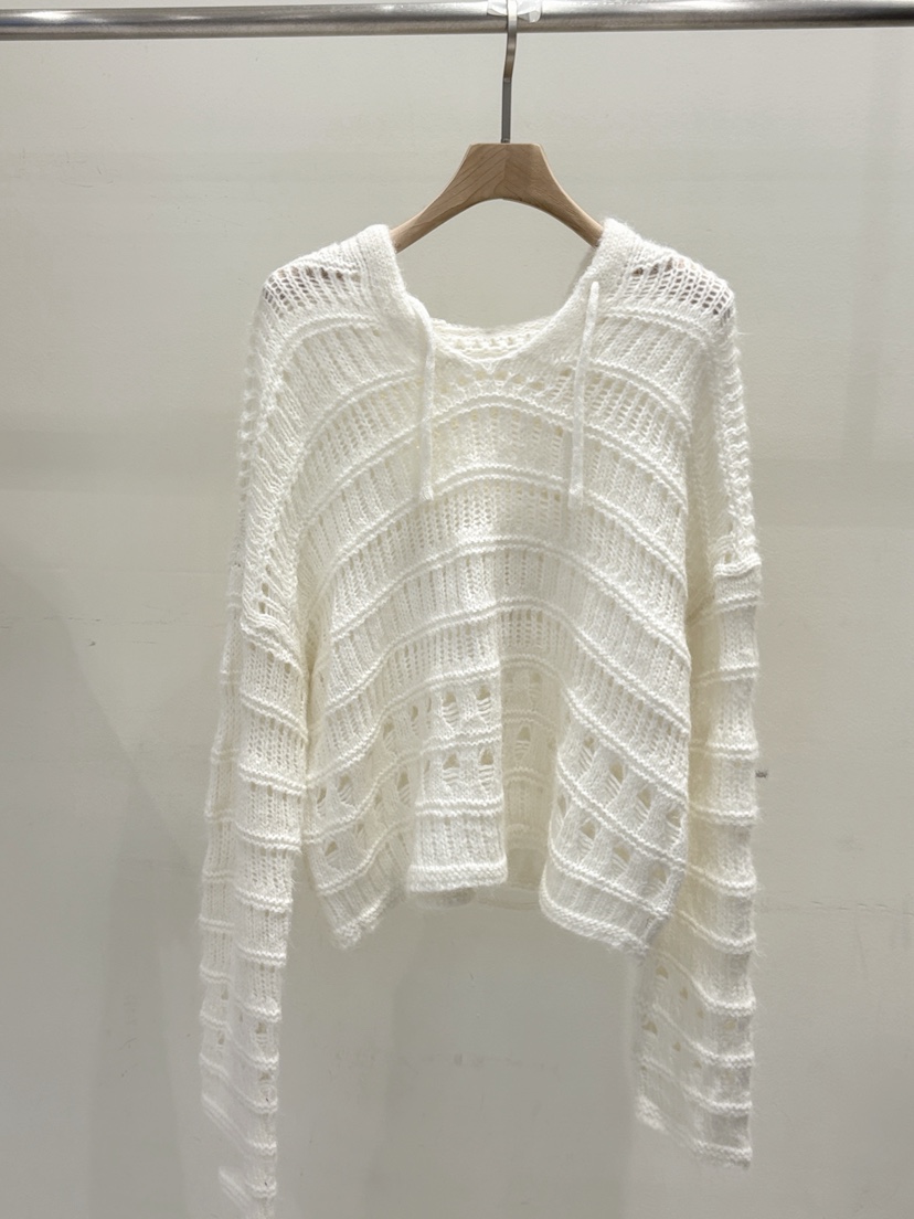 BLUE RIBBON韓國代購㊣女裝新款時尚休閑針織衫連帽針織衫BLUE RIBBON針織衫圖色1