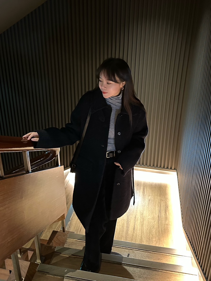 2ND GATE韓國代購㊣女裝新品休閑熱賣時尚中長款大衣含腰帶2ND GATE中長款大衣