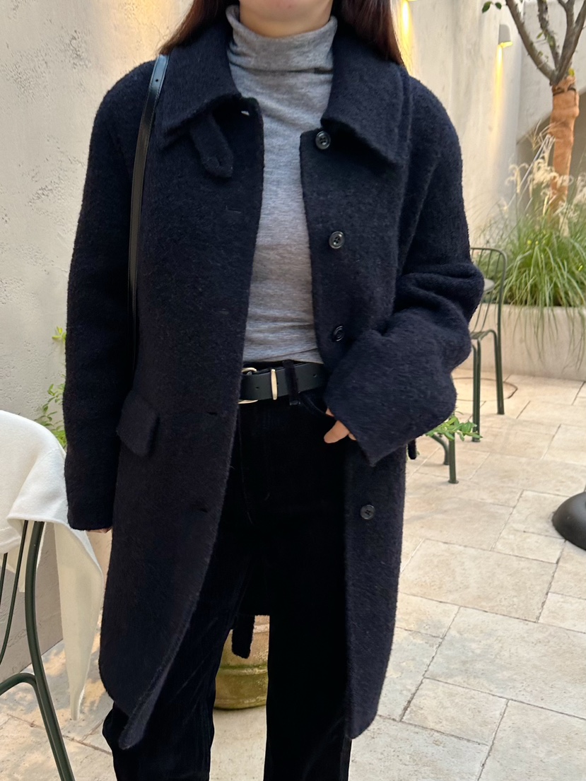 2ND GATE韓國代購㊣女裝新品休閑熱賣時尚中長款大衣含腰帶2ND GATE中長款大衣