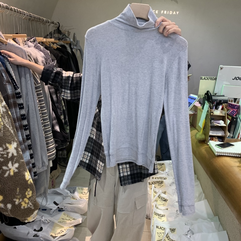 BLACKFRIDAY韓國直郵㊣女士新品25秋冬休閑時尚職業長袖T恤BLACK FRIDAY長袖T恤圖色1