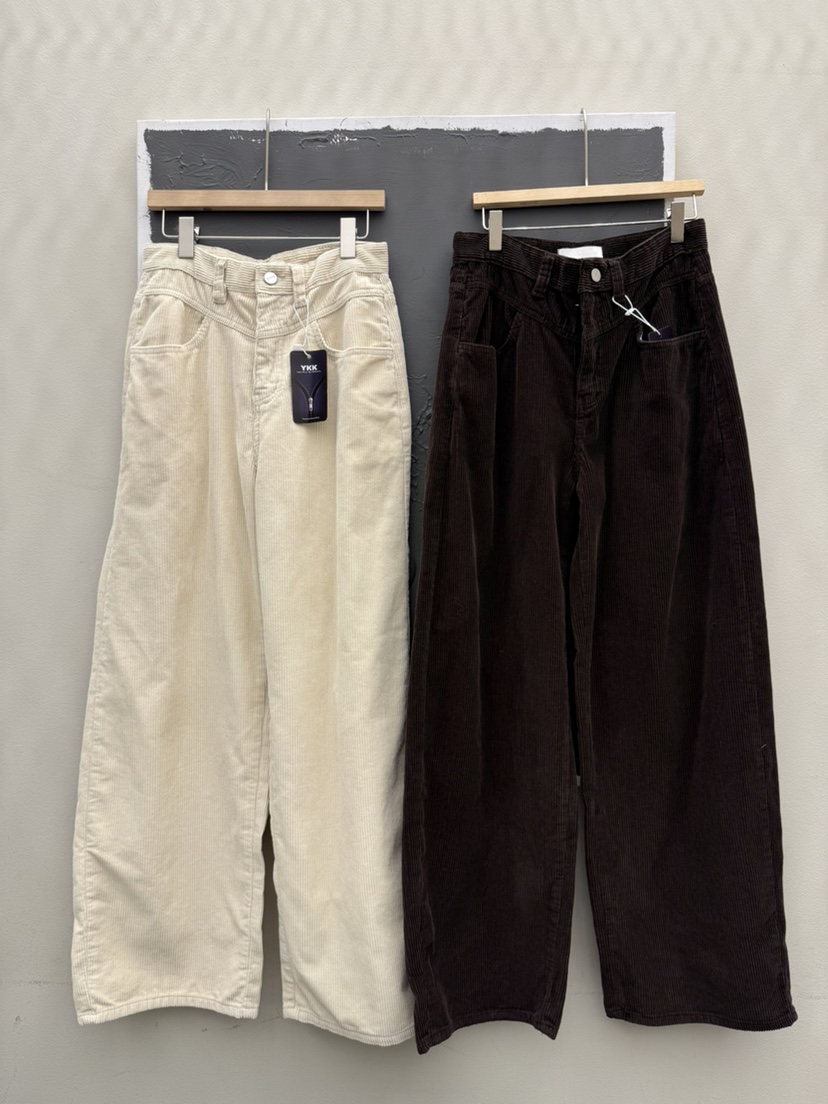 EOOB/LAMEREI東大門㊣實拍女士新品推薦時尚25秋冬休閑褲燈芯絨EOOB/LAMEREI休閑褲