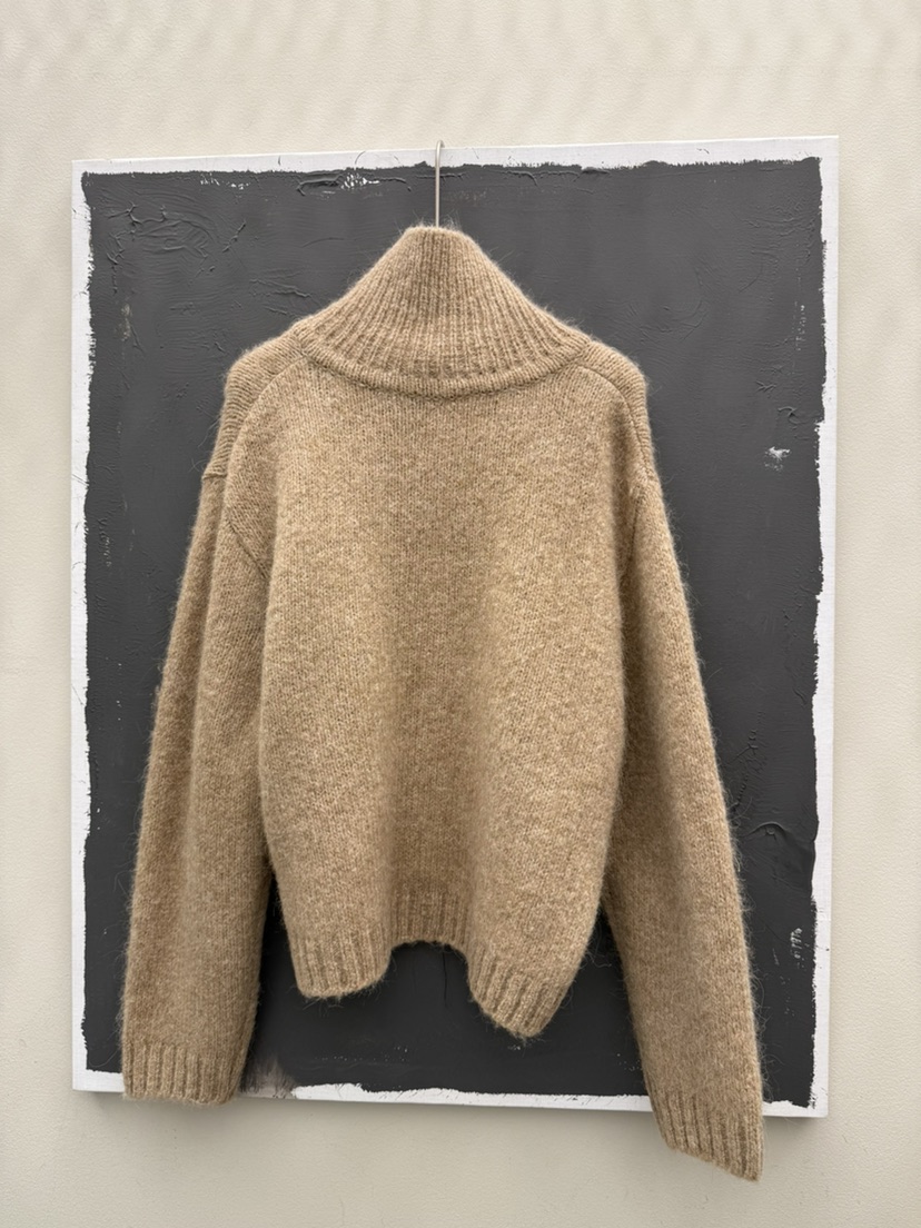 EOOB/LAMEREI韓國直郵㊣女士新品人氣職業針織衫高領開衫紐扣EOOB/LAMEREI針織衫