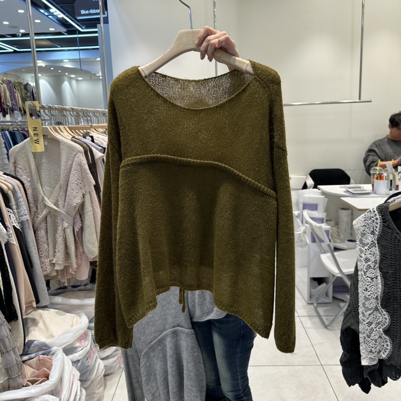 BLUE RIBBON東大門㊣代購女裝新品職業休閑時尚25秋冬針織衫BLUE RIBBON針織衫圖色2